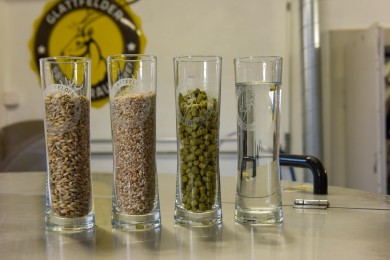 Malt, hops and water - the basis of Glattfelder beers.