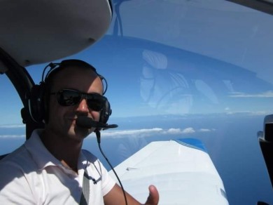 Jean-Marc in the cockpit