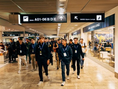 Auf dem Weg zum Gate.