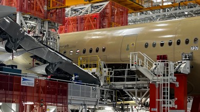 "Marriage" is the term used in aviation to describe the moment when the wings of an airplane are attached to the fuselage. (