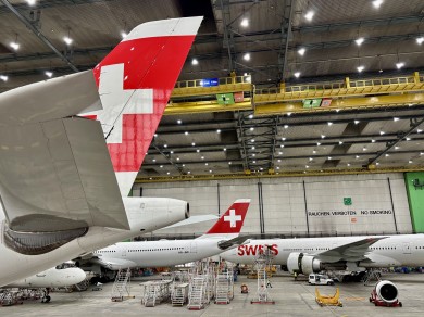 Ein Einblick in den Hangar.