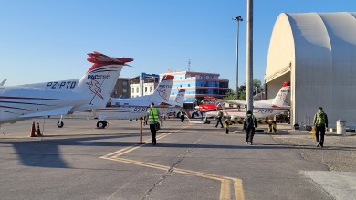 Die PACTEC-Flugzeuge am Flughafen Kabul.