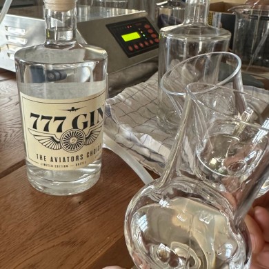 From bottle to glass — clarity, balance, and 47.77 percent character captured in every pour. And of course, tasting is part of the process.