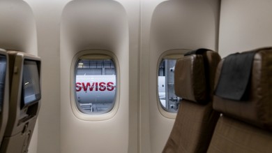 Point of view from the aircraft.