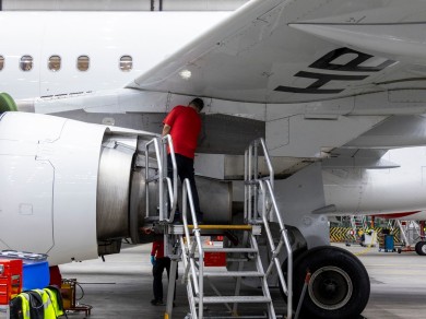 A mechanic at work.