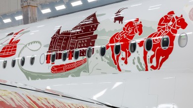 St. Moritz, known for its winter tourism, features the famous horse race on the frozen lake with galloping horses.