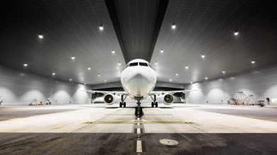 A SWISS Aircraft from the front