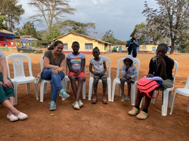 Stefanie Kollias-Bayard working on the EmpowerHer project