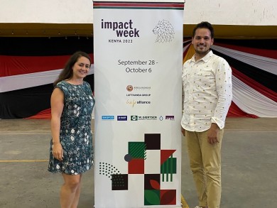 The two project managers, Stefanie Kollias-Bayard and Alain Dudzik 