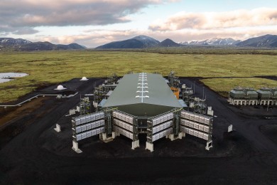 Climeworks Direct Air Capture-Anlage “Mammoth” in Island. 