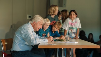 Emil Steinberger inspires young and old.