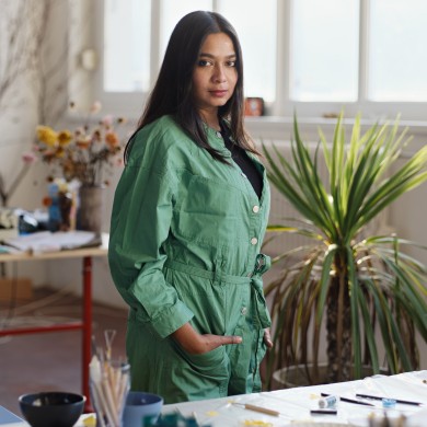 Ishita in her studio in Schönenwerd. Image: Nathanael Gautschi