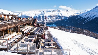 Cult location with a view of the Engadin lakes: "Paradiso Restaurant and Mountain Club".