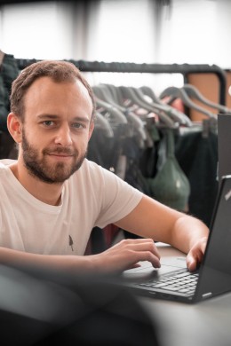 NIKIIN founder Nicholas in his office.