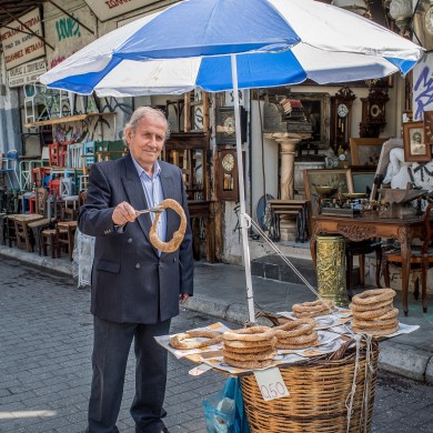 Koulouri-Verkäufer in Athen