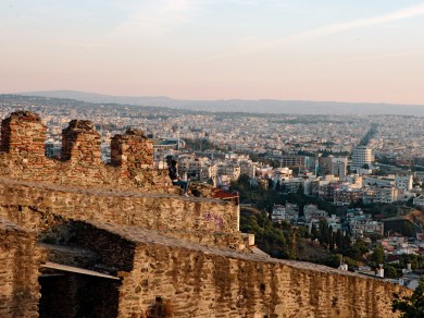Sonnenuntergang in Thessaloniki.