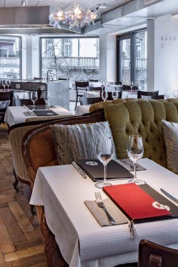 Innenaufnahmen des a la carte Bereichs im Restaurant im Haus hiltl, aufgenommen  aufgenommen am Dienstag, 6. Februar 2017, in ZÃ¼rich. (ABK/Aladin Klieber)