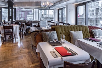 Innenaufnahmen des a la carte Bereichs im Restaurant im Haus hiltl, aufgenommen  aufgenommen am Dienstag, 6. Februar 2017, in ZÃ¼rich. (ABK/Aladin Klieber)