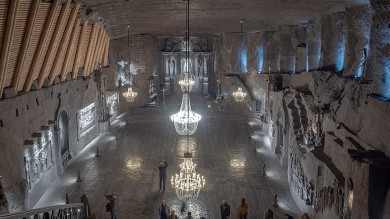 Deep below the surface, the Wieliczka salt mine features chambers and lakes carved entirely from salt, offering fascinating insights into history and traditional mining techniques.