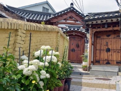 Houses in Bukchon Hanok Village.