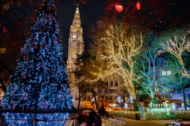 Der Weihnachtsmarkt am Rathausplatz
