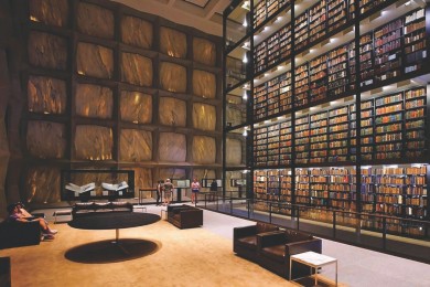 The Beinecke Rare Book and Manuscript Library at Yale University is an architectural masterpiece and houses one of the largest archives of rare books and manuscripts.