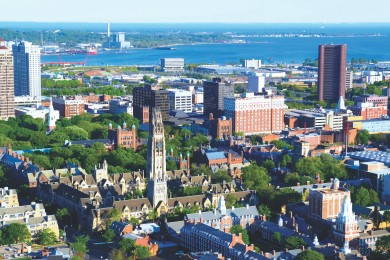 New Haven aus der Vogelperspektive.