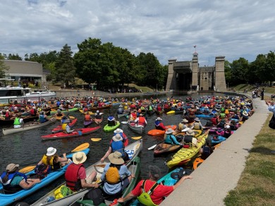 The Lock & Paddle event attracts hundreds of canoe and kayak enthusiasts.