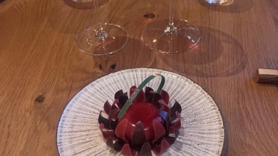 Ein Dessertgang im Hotel Munkebjerg. 